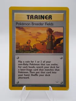 Pokemon Breeder Fields 62/64 Neo Revelation Pokemon TCG Regular Lightly Played - Image 1
