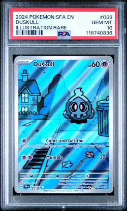 2024 POKEMON SFA EN-SHROUDED FABLE ILLUSTRATION RARE #068 DUSKULL PSA 10 - Image 1