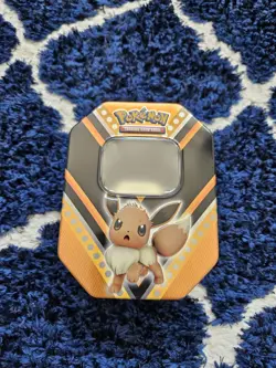 Eevee Pokemon V Powers Tin (Empty) Display Storage Pokemon Collectible - Image 1