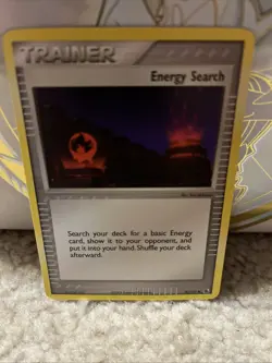 Pokemon TCG Energy Search 86/100 Holo Foil EX Crystal Guardians LP STAMPED - Image 1