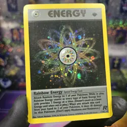 Pokemon TCG Rainbow Energy 1st Edition Holo #17/82 Swirl 🌀 - Image 1
