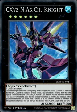 CXyz N.As.Ch. Knight - Super Rare 1st Edition LED9-EN004 - NM - YuGiOh - Image 1