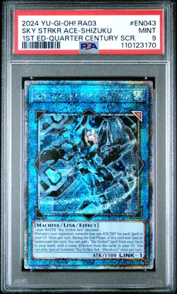 2024 YU-GI-OH! RA03-QUARTER CENTURY BONANZA SKY STRIKER ACE - SHIZUKU PSA 9 - Image 1