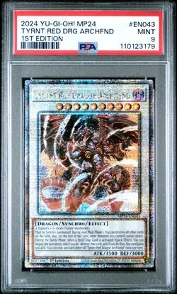 2024 YU-GI-OH! 1ST EDITION #EN043 TYRANT RED DRAGON ARCHFIEND PSA 9 - Image 1
