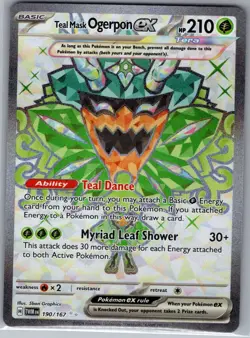 Teal Mask Ogerpon ex - 190/167 Twilight Masquerade - Pokemon Card - NM - Image 1
