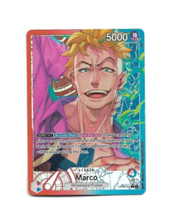 One Piece Card Game Marco OP08-002 L Leader Alternate Art Card NM - Image 1