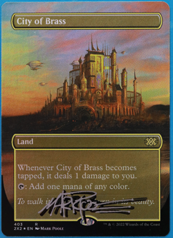 City of Brass (Borderless) FOIL Double Masters 2022 NM SIGNED (505157) ABUGames - Image 1