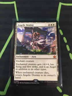 MTG Magic The Gathering Angelic Destiny FDN Mythic White Enchantment Commander - Image 1