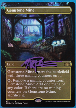 Gemstone Mine (Borderless) FOIL Dominaria Remastered NM SIGNED (505176) ABUGames - Image 1