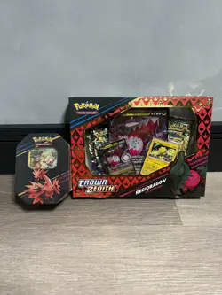 Pokemon Crown Zenith Bundle. Regidrago V Collection & Zapdos Tin 🌟 - Image 1