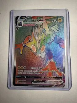 Toxtricity VMAX 196/192 Rainbow Secret Rare - 2020 Pokemon Rebel Clash NM/MT TCG - Image 1