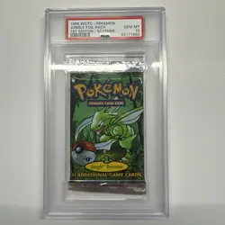 1999 POKEMON JUNGLE 1ST EDITION SCYTHER ART SEALED BOOSTER PACK PSA 10 - Image 1