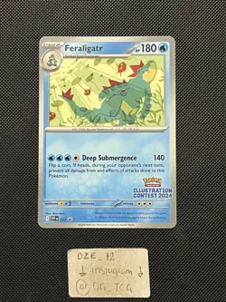 Pokemon Illustration Contest 2024 - Feraligatr - SVP 213 - PROMO No Holo - M/NM - Image 1