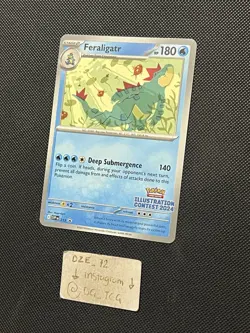 Pokemon Illustration Contest 2024 - Feraligatr - SVP 213 - PROMO No Holo - M/NM - Image 4