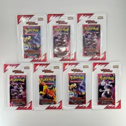 Pokemon TCG Artset 7x Booster Blister Plastique EV10 Rivalites Destinees Rocket - Image 1