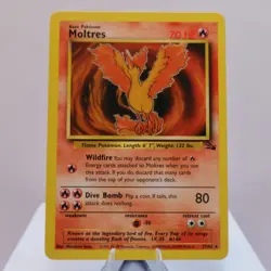 Pokemon TCG - Moltres 27/62 Fossil Rare WOTC 1999 - NM/M - Image 2