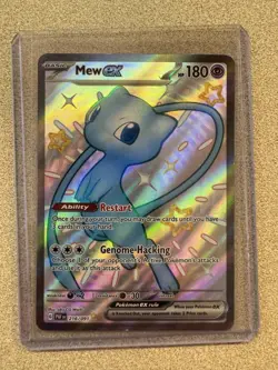 NM Mew EX 216/091 Paldean Fates Full Art Shiny Ultra Rare Pokemon TCG - Image 1