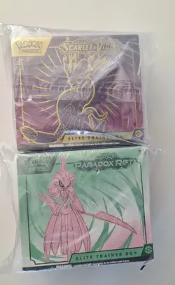 Pokemon TCG: Scarlet & Violet + Paradox Rift Elite Trainer Box x2 New-Sealed. - Image 1