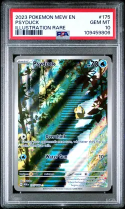 2023 POKEMON MEW EN-151 ILLUSTRATION RARE #175 PSYDUCK PSA 10 - Image 1
