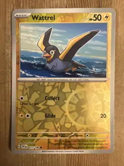 Pokemon TCG Wattrel Scarlet & Violet Base Set 077/198 Reverse Holo Common - Image 1