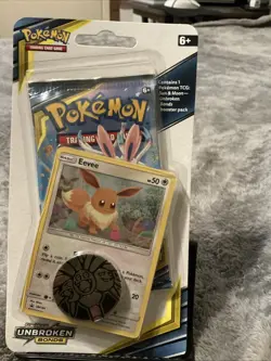 Pokemon Unbroken Bonds Eevee Blister Booster Pack English Sun & Moon Sealed - Image 1