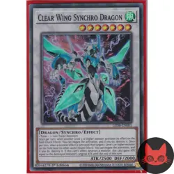Yugioh Clear Wing Synchro Dragon LED8-EN001 Super Rare 1st Edition NM - Image 1