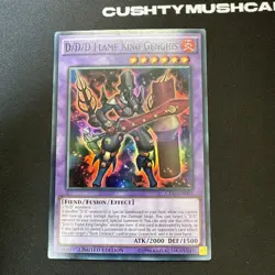 YUGIOH D/D/D FLAME KING GENGHIS SUPER RARE CT13-EN05 LIMITED EDITION - Image 2