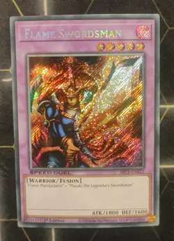Flame Swordsman Speed Duel SBC1-ENB22 Secret Rare 1st Ed Near Mint Yu-Gi-Oh! - Image 1