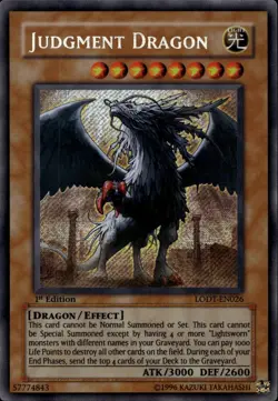 Judgment Dragon 1st Ed Secret LODT-EN026 Yu-Gi-Oh! - Image 1