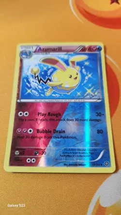 SHINY Azumarill - 77/114 Steam Siege REVERSE HOLO card 2016 Pokemon TCG- NM - Image 3