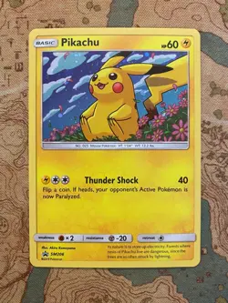 Pokemon Card TCG - Pikachu SM206 Black Star Promo Sun & Moon Promos Near Mint - Image 1