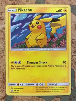Pokemon Card TCG - Pikachu SM206 Black Star Promo Sun & Moon Promos Near Mint - Image 2