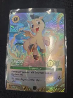 Disney Lorcana Challenge Pegasus Gift For Hercules Foil Promo Card 1/C2 EN 9 - Image 1