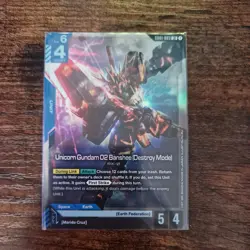 Unicorn 02 Banshee GD01-003 LR GUNDAM TCG CARD GAME FOIL ENGLISH NEWTYPE RISING - Image 1