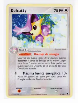 ~ESP~ SPANISH Delcatty 5/109 HOLO EX Ruby & Sapphire Pokemon Card (LB3) - Image 1