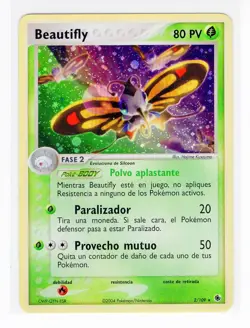 ~ESP~ SPANISH Beautifly 2/109 HOLO EX Ruby & Sapphire Pokemon Card (LB3) - Image 1