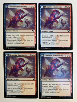 4x Mtg Strixhaven Elemental Summoning NM/M Magic The Gathering - Image 1