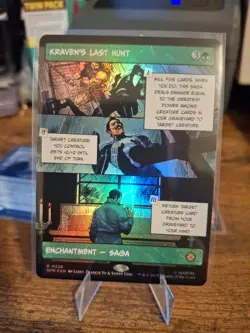FOIL Borderless KRAVEN'S LAST HUNT mtg NM Marvel's Spider-Man 1 Rare PANEL - Image 1