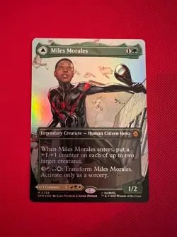 Miles Morales, Ultimate Spider Man MTG Borderless Foil Comic Book SPM 0234 - Image 1