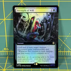 MTG Strength of Will Marvel's Spider-Man Foil Extended Art Rare - Image 1