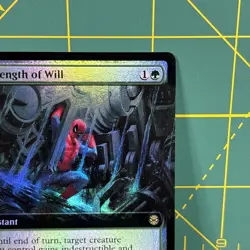 MTG Strength of Will Marvel's Spider-Man Foil Extended Art Rare - Image 4