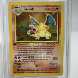 1999 Pokemon GERMAN 1st Edition Base Set Glurak-Charizard Holo 4/102 PSA 8 NM-MT - Image 2