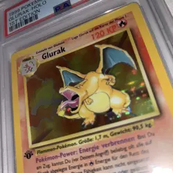 1999 Pokemon GERMAN 1st Edition Base Set Glurak-Charizard Holo 4/102 PSA 8 NM-MT - Image 3