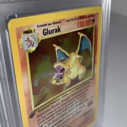 1999 Pokemon GERMAN 1st Edition Base Set Glurak-Charizard Holo 4/102 PSA 8 NM-MT - Image 4