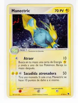 1x ~ESP~ SPANISH Manectric 9/109 HOLO EX Ruby & Sapphire Pokemon Card (LB3) - Image 1