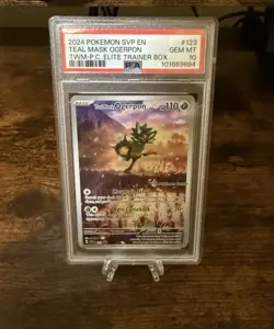 PSA 10 Teal Mask Ogerpon Pokemon Center 123 Scarlet & Violet Promo, GEM MINT - Image 1