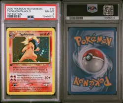 2000 POKEMON NEO GENESIS 1ST EDITION TYPHLOSION-HOLO 17 PSA 8 - Image 3