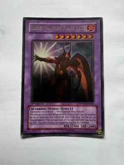 Yugioh Elemental Hero Flare Neos POTD-EN032 1st Edition Ultimate Rare Light Play - Image 2