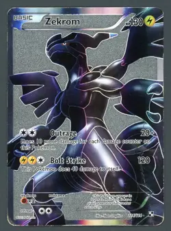 DMG - Zekrom (Full Art w/ Grey Background) Black & White 114/114 Pokemon Card B6 - Image 1