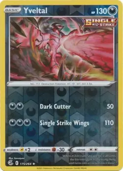 Yveltal 175/264 Reverse Holo | Fusion Strike | Pokemon Card - Image 1